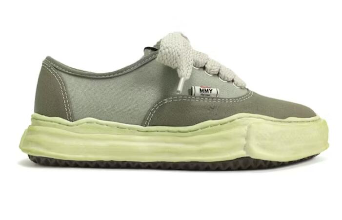 Mihara Yasuhiro Baker OG Sole Over Dyed Canvas Low Green