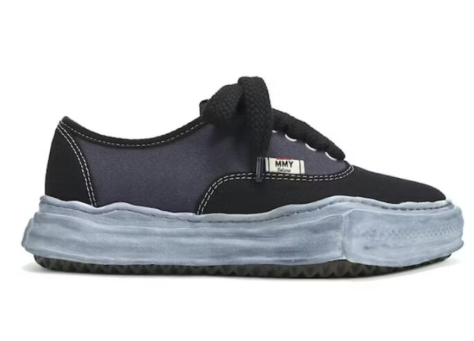 Mihara Yasuhiro Baker OG Sole Over Dyed Canvas Low Black