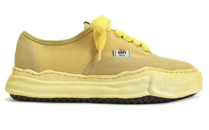 Mihara Yasuhiro Baker OG Sole Over Dyed Canvas Low Yellow