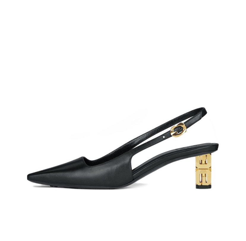 GIVENCHY Women's White G Cube Slingback Pumps