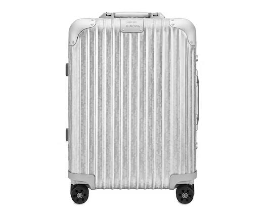 D10r x R1m0wa 4-Wheel Cabin Suitcase Aluminium D10r Oblique Silver