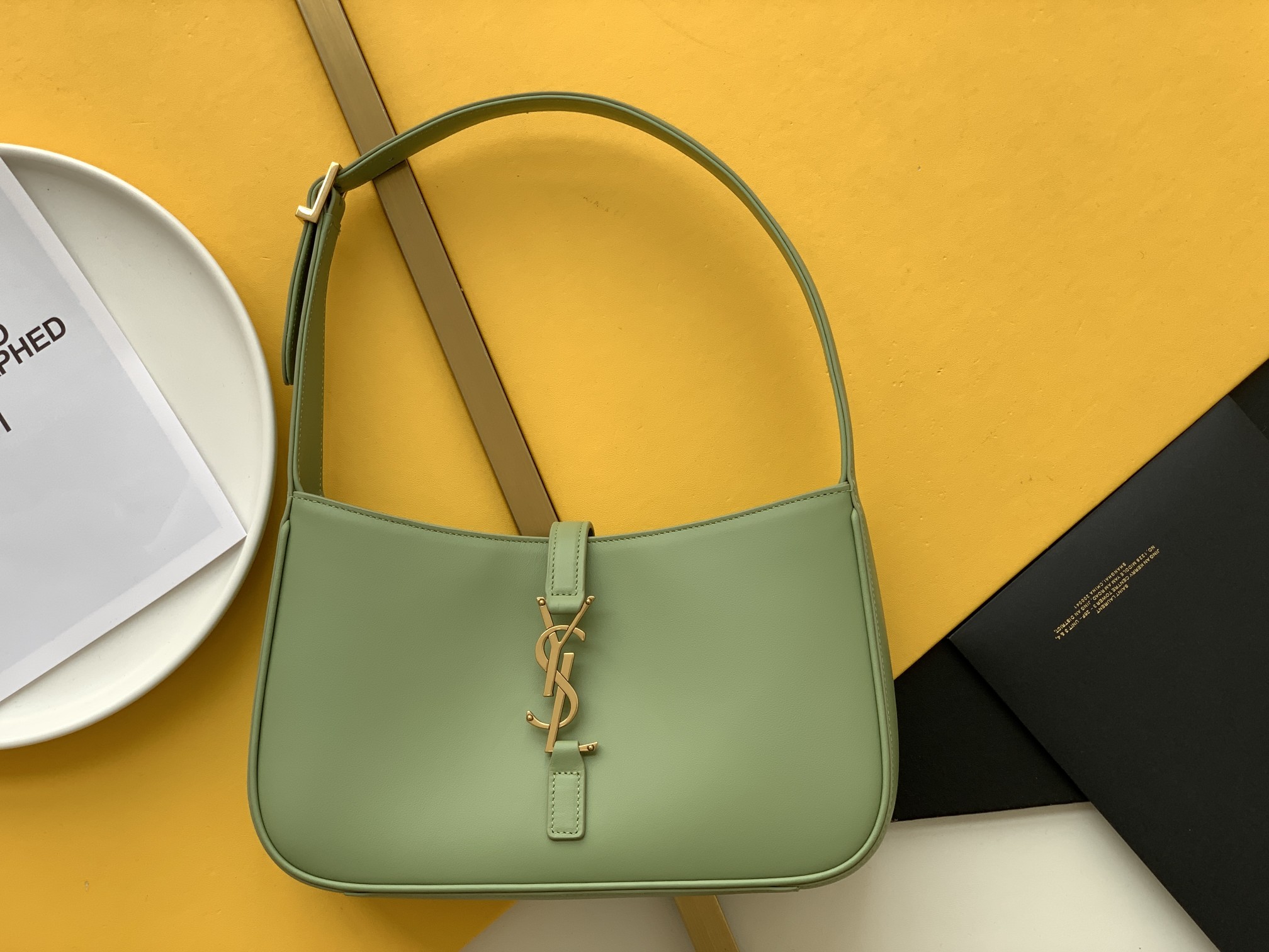 Sa1nt Lau*nt Women Le 5 À 7 Mini Leather Hobo Bag