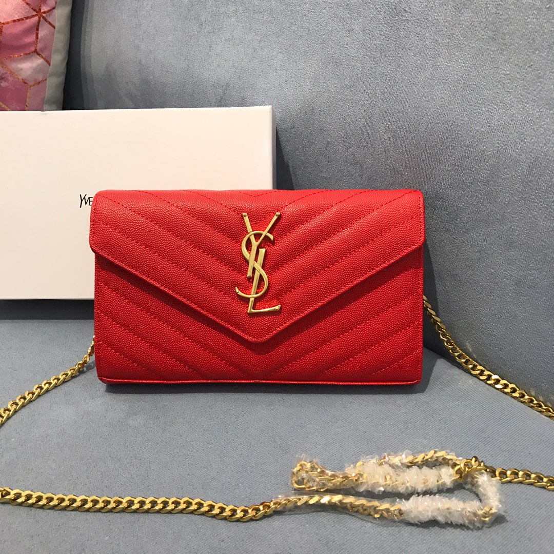 Sa1nt Lau*nt Sa1nt Lau*nt RED SHOULDER BAG