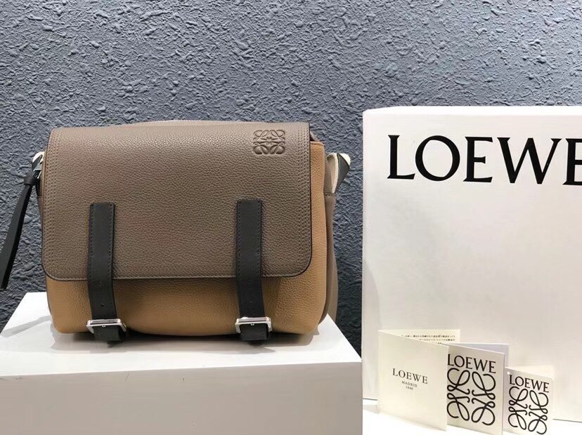 L0ew* Military Xs Messenger Bag In Dark Taupe/desert