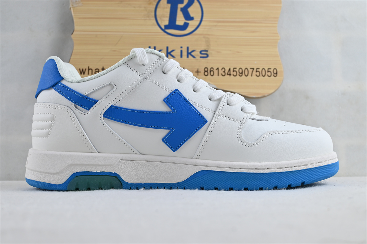 OFF-WHITE Out Of Office OOO Low Tops White Blue