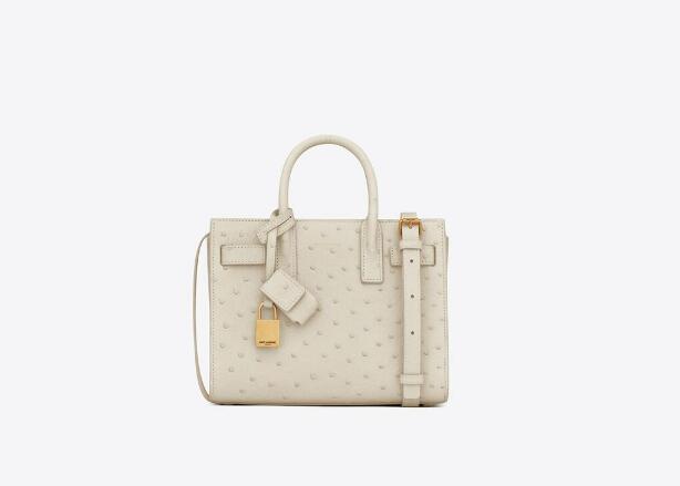 Sa1nt Lau*nt  Nano Sac de Jour Croc-Embossed Tote Bag