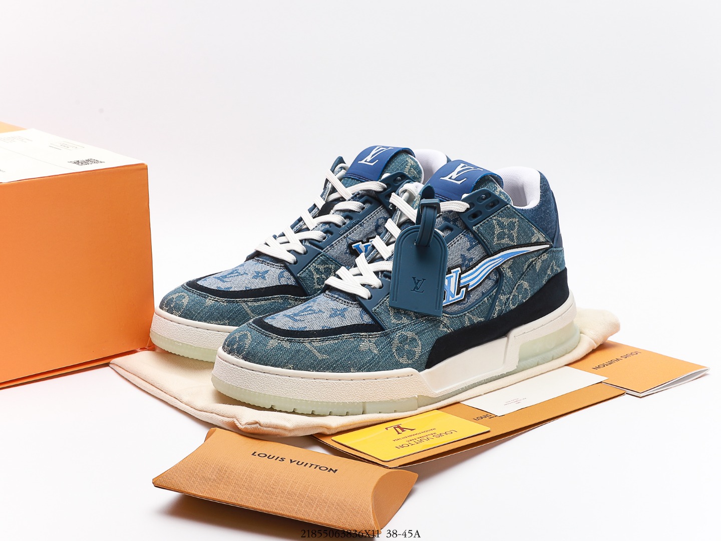 L0vis Vvtt0n 408 Trainer Monogram Denim