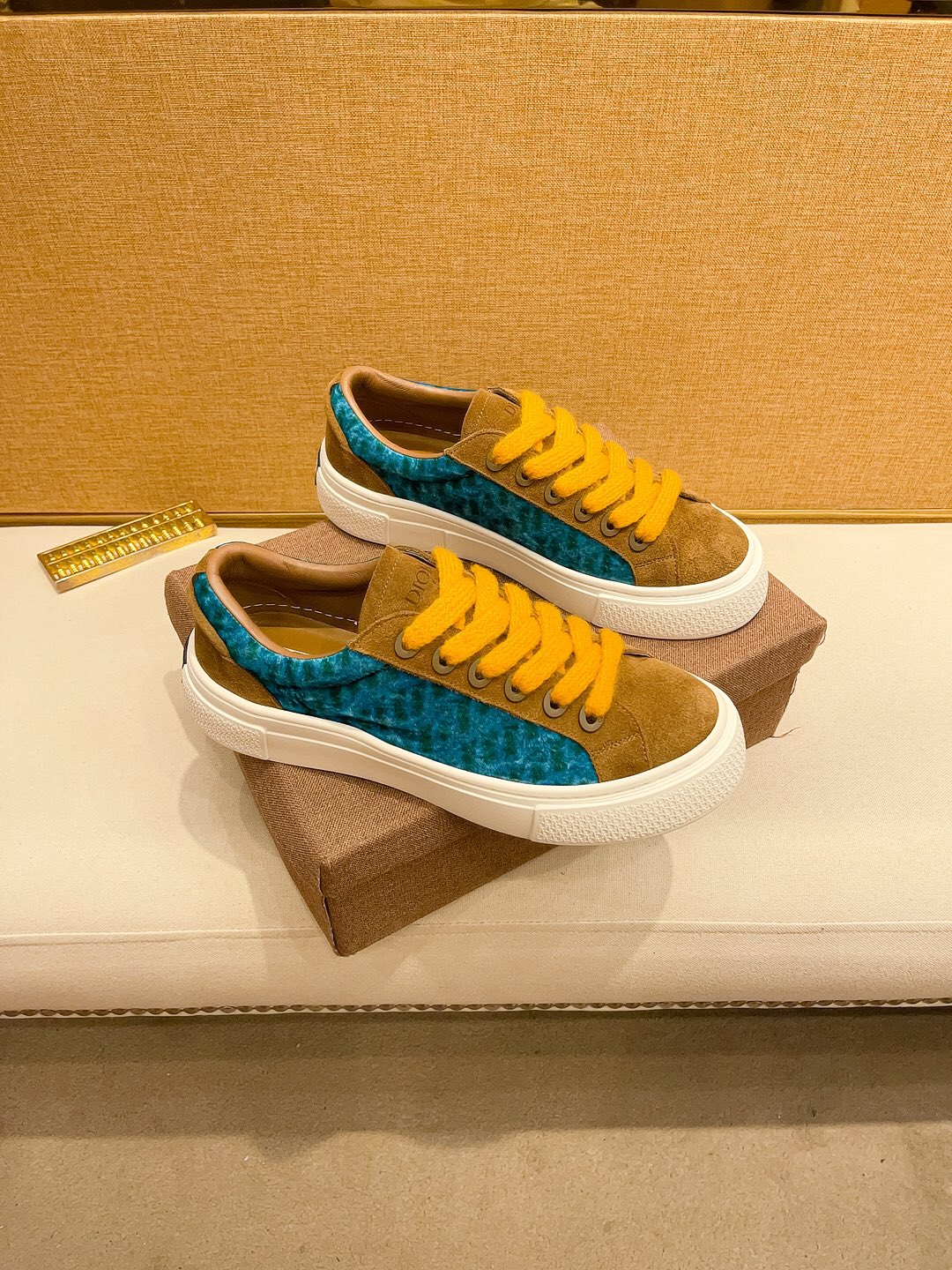 D10r B33 Sneaker D10r Oblique Turquoise Brown