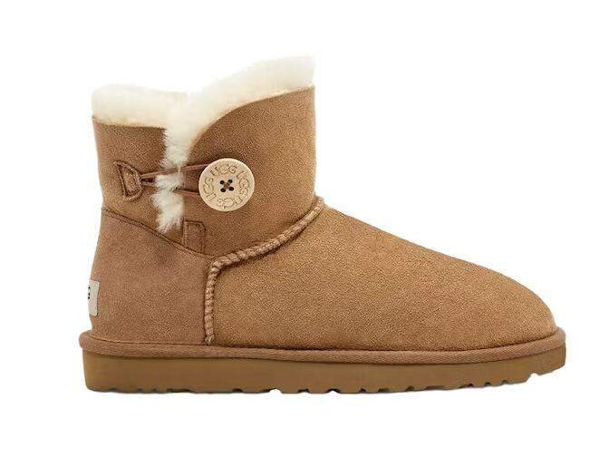 UGG Mini Bailey Button II Boot Fleece Lined Snow Boots