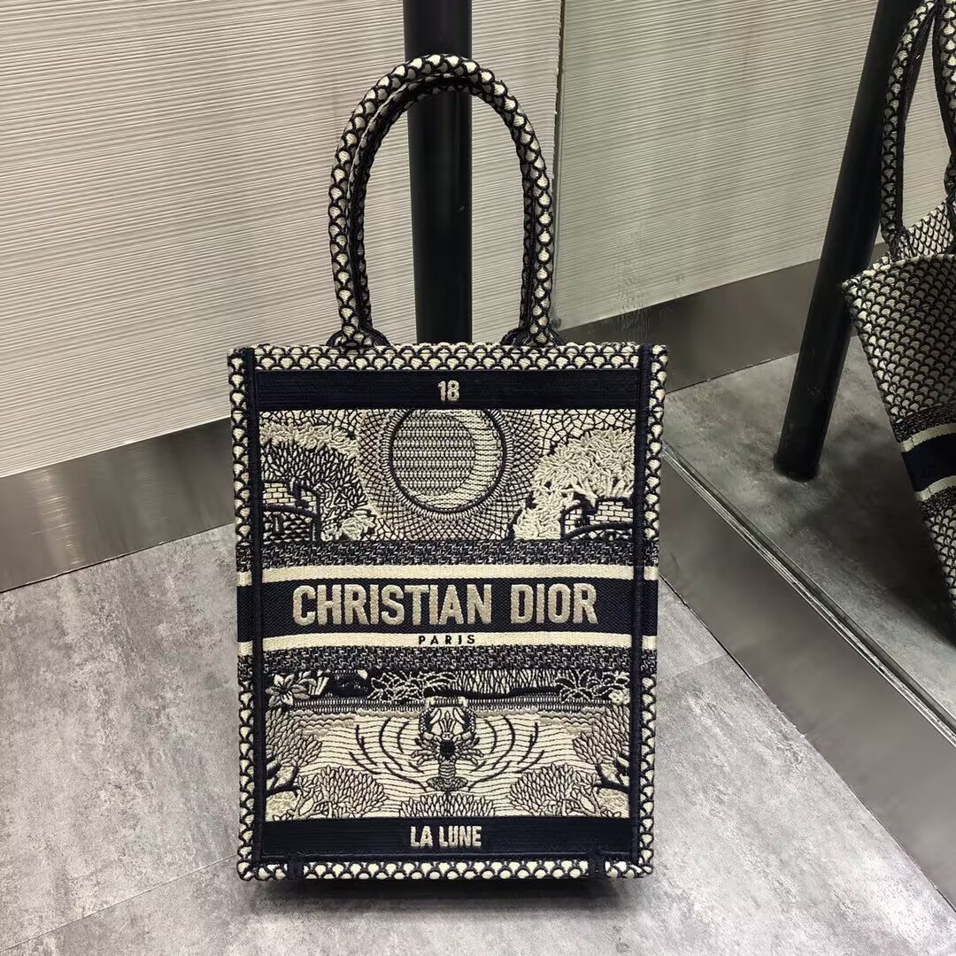 Chr1st1an D10r Embroidered La Mort Tarot Vertical Book Tote