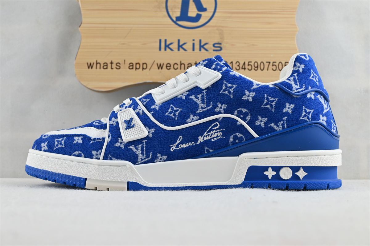 L0vis Vvtt0n Trainer Blue Monogram Textile