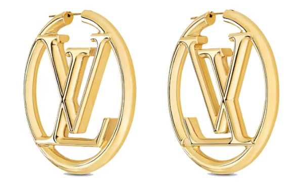L0vis Vvtt0n L0vise Hoop Earrings Gold