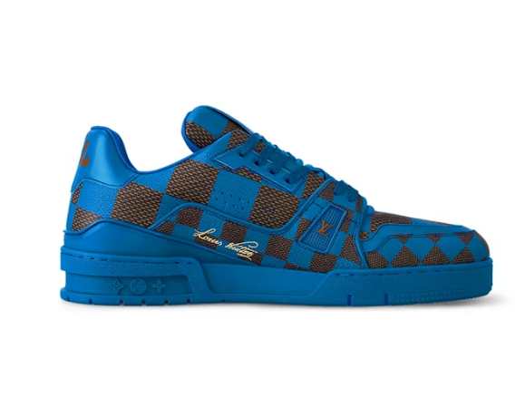 L0vis Vvtt0n LV Trainer Sneaker Damier Pop Blue