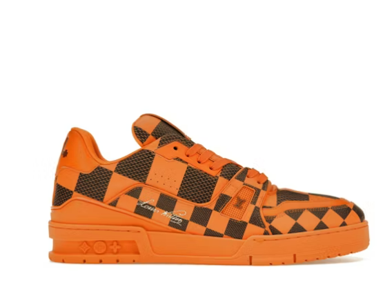 L0vis Vvtt0n LV Trainer Sneaker Damier Pop Orange