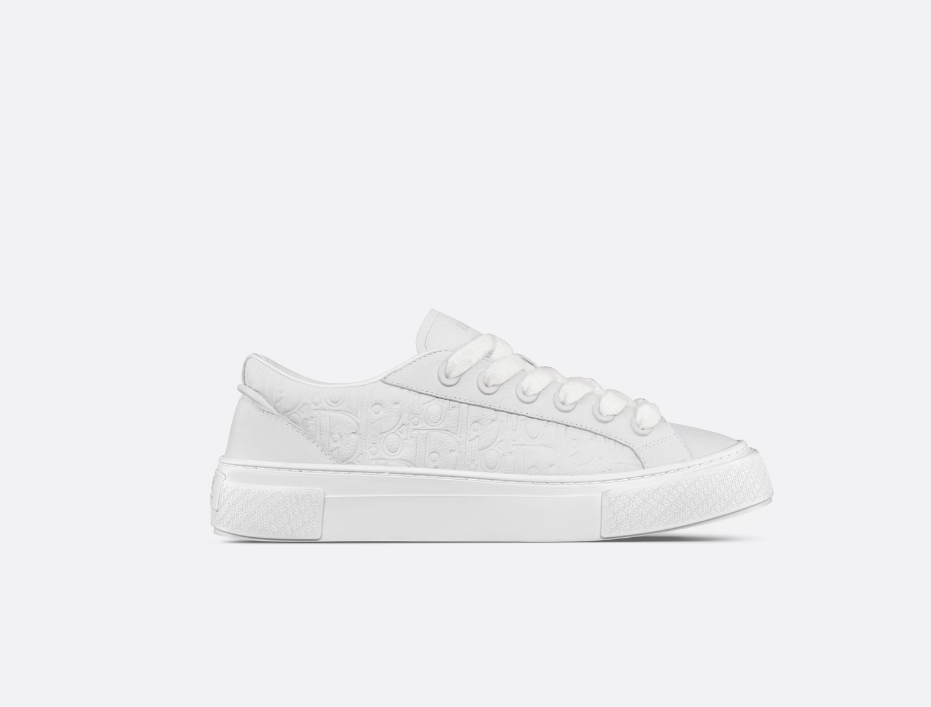 D10r B33 Sneaker  White Grained Calfskin and White D10r Gravity Leather