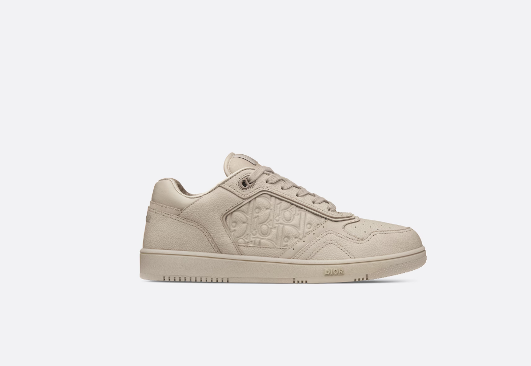 D10r  B27 Low-Top Sneaker  Beige Grained Calfskin and Beige D10r Gravity Leather