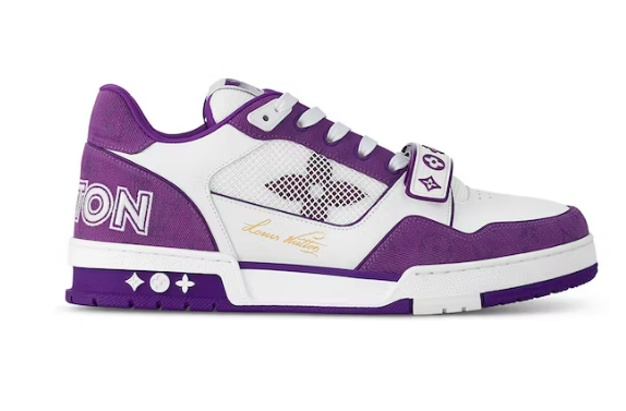 L0vis Vvtt0n LV Trainer Monogram Strap White Purple