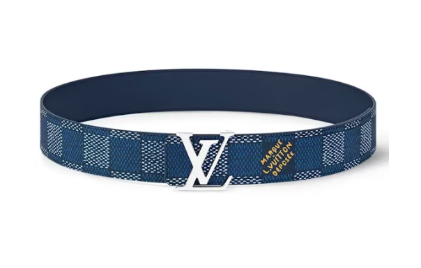 L0vis Vvtt0n LV Initiales 40mm Reversible Belt Damier Heritage Blue