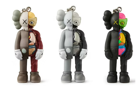KAWS Tokyo First Flayed Companion Keychain Brown/Gray/Black Set