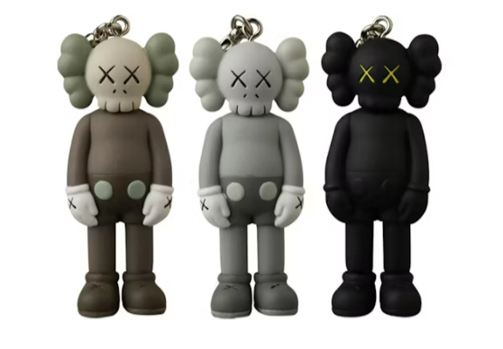 KAWS Tokyo First Companion Keychain Set (2021) Black/Brown/Grey