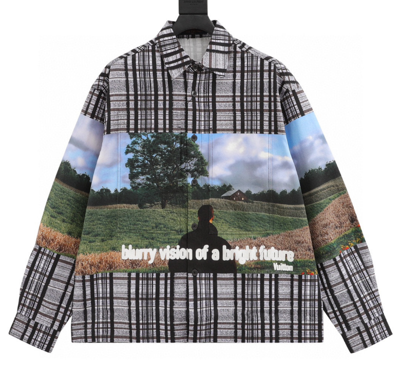 L0vis Vvtt0n Landscape Check Long Shirt 2024