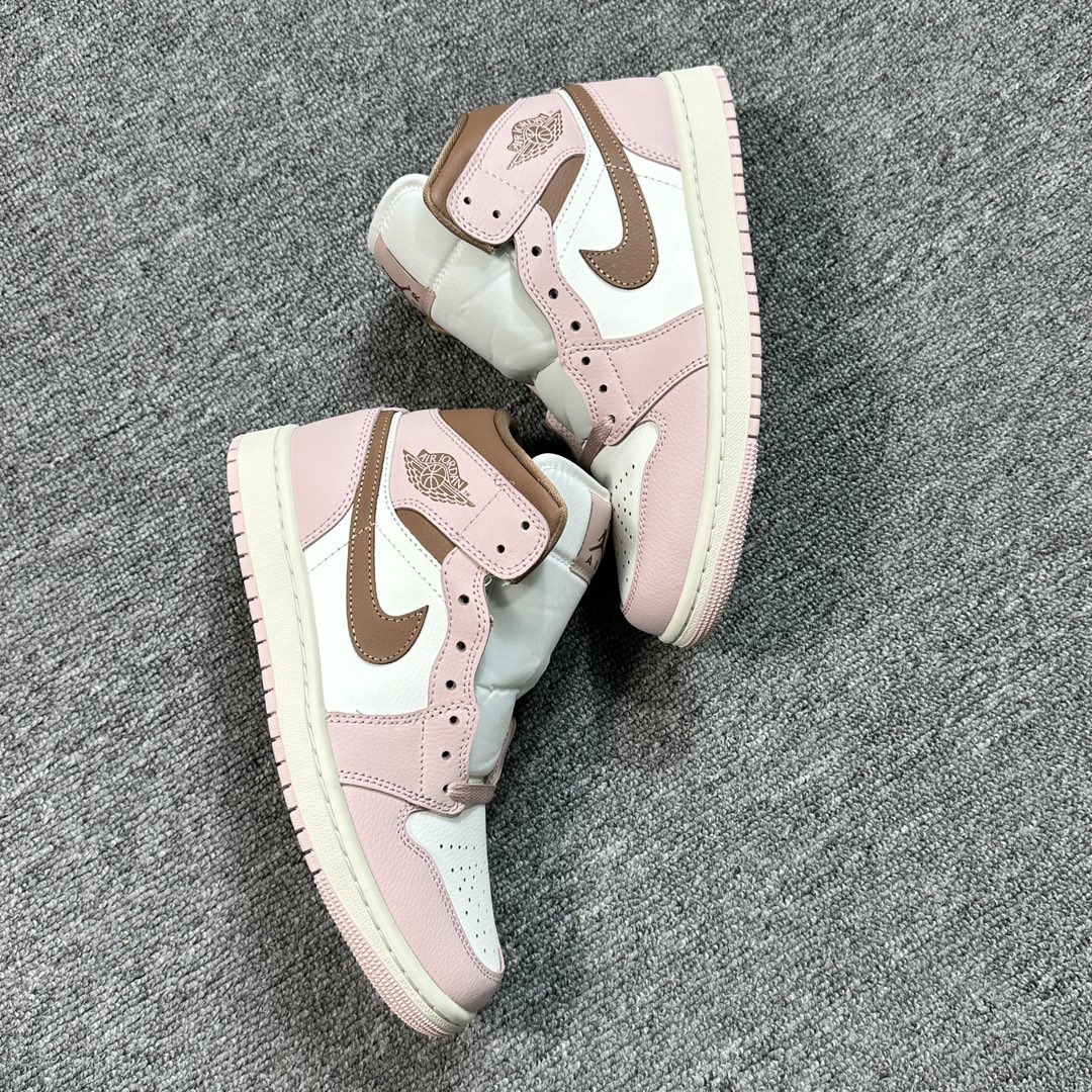 Jordan 1 Mid Pink Oxford Brown (Women