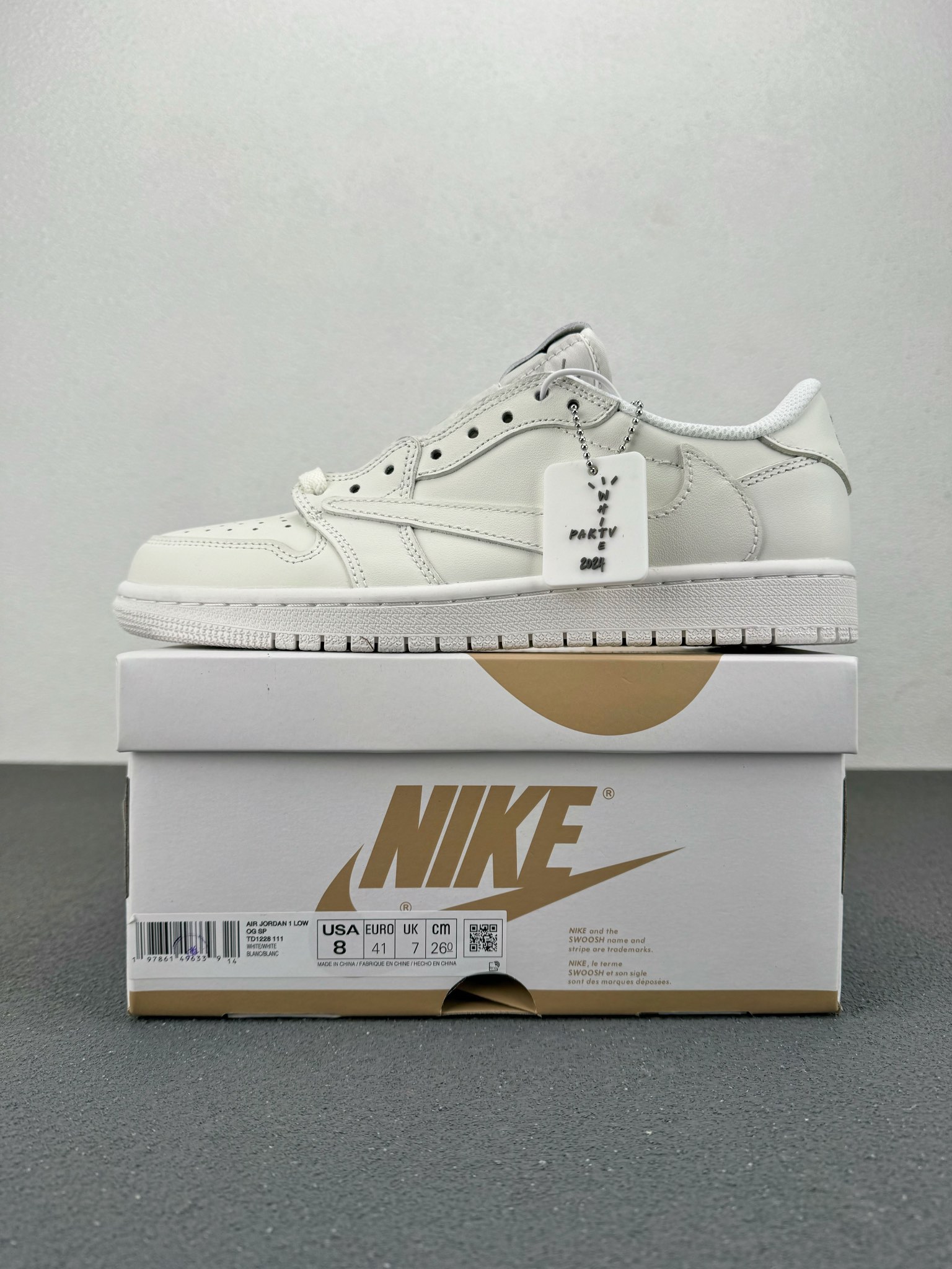 Air Jordan 1 Low Travis Scott  White Party