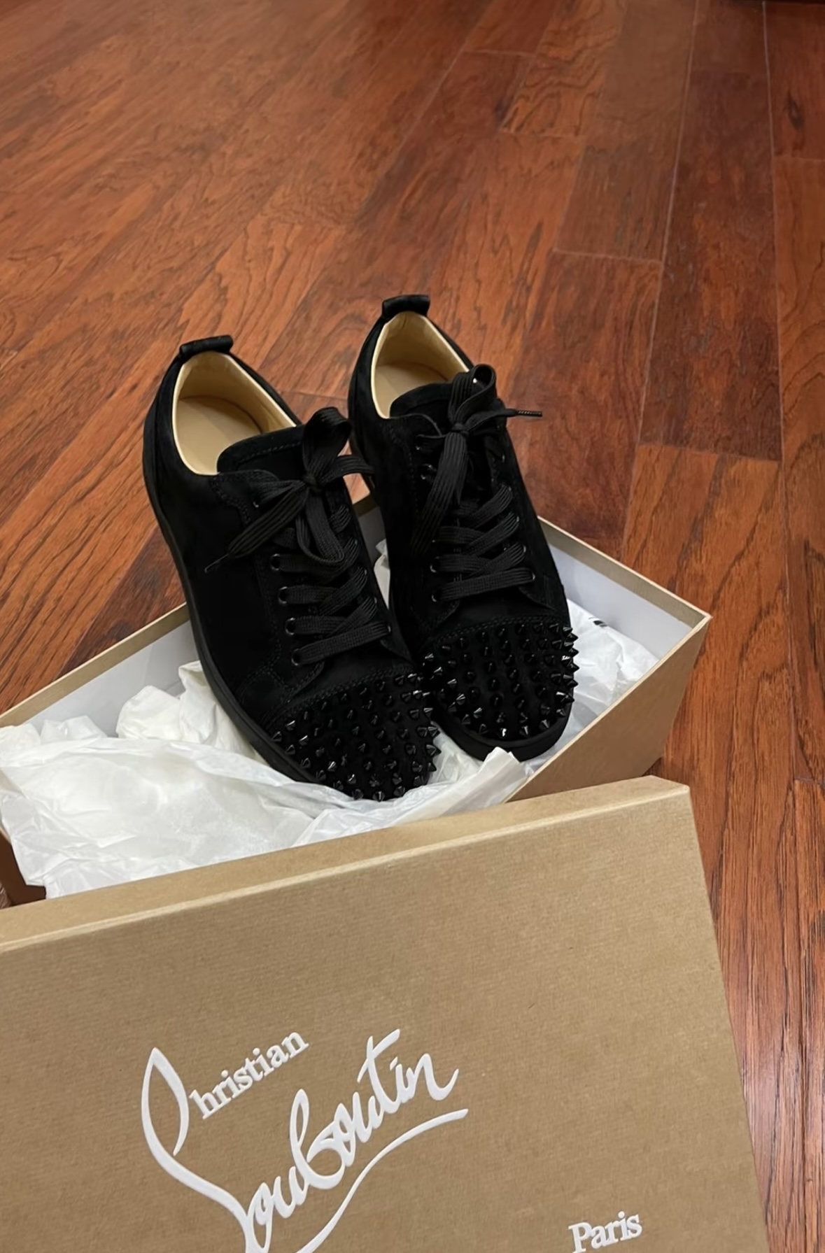 Chr1st1an Louboutin Black L0vis Junior Spikes