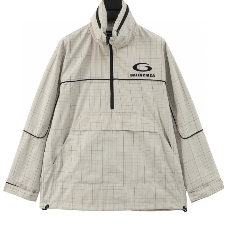 Ba1en*iaga half-zip plaid jacket 2025