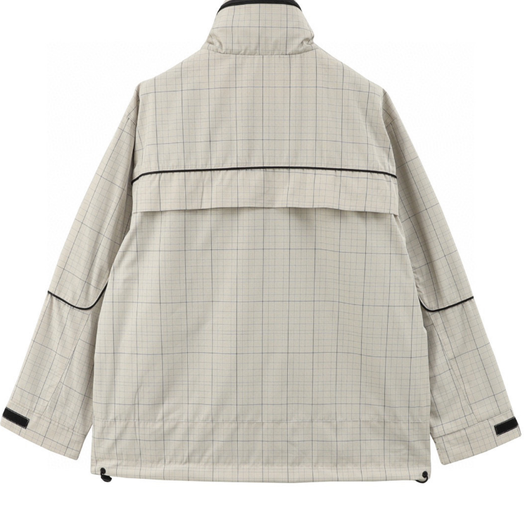 Ba1en*iaga half-zip plaid jacket 2025