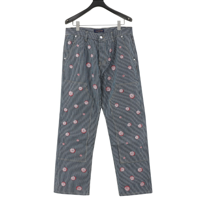 L0vis Vvtt0n Cherry Blossom Denim Pants 2025