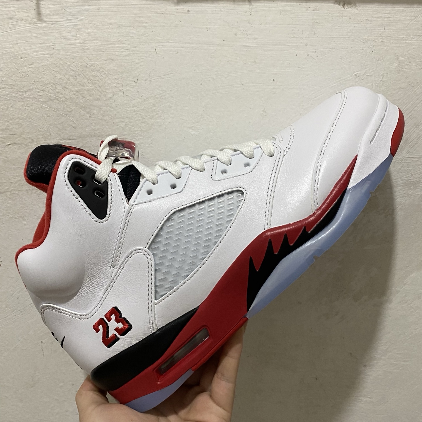 Air Jordan 5 Fire Red “Black Tongue”