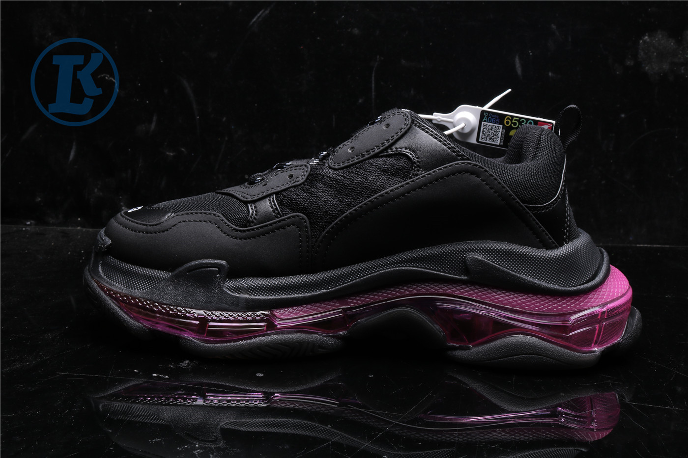 Ba1en*iaga Triple S Clear Sole Neon Pink