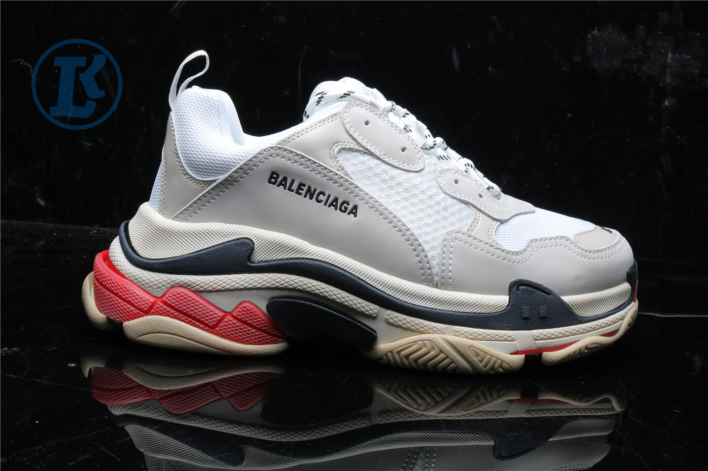 Ba1en*iaga Triple S White Red