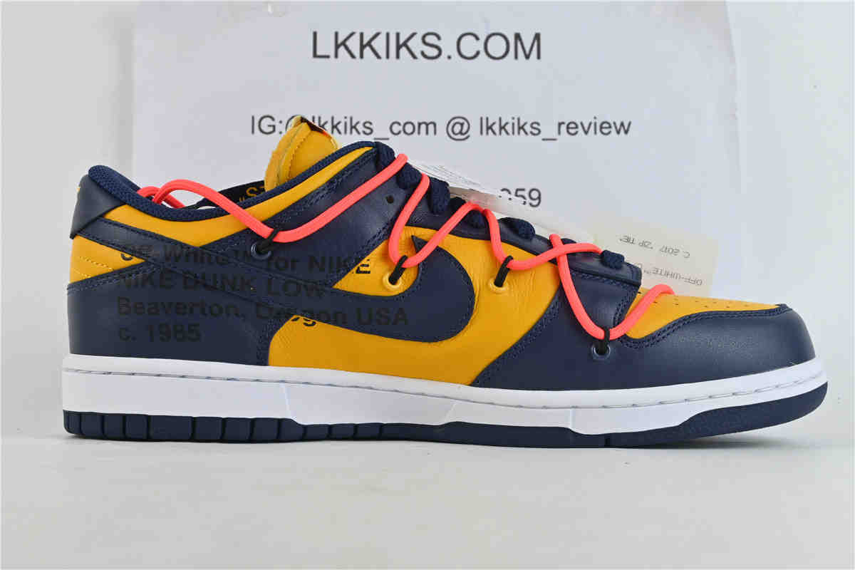 Nike Dunk Low Off-White University Gold Midnight Navy