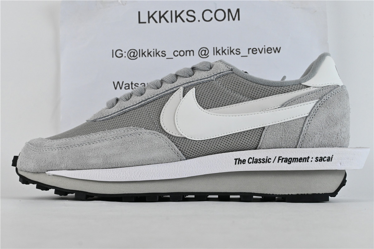 Sacai X FRAGMENT X Nike LD Waffle Light Smoke Grey