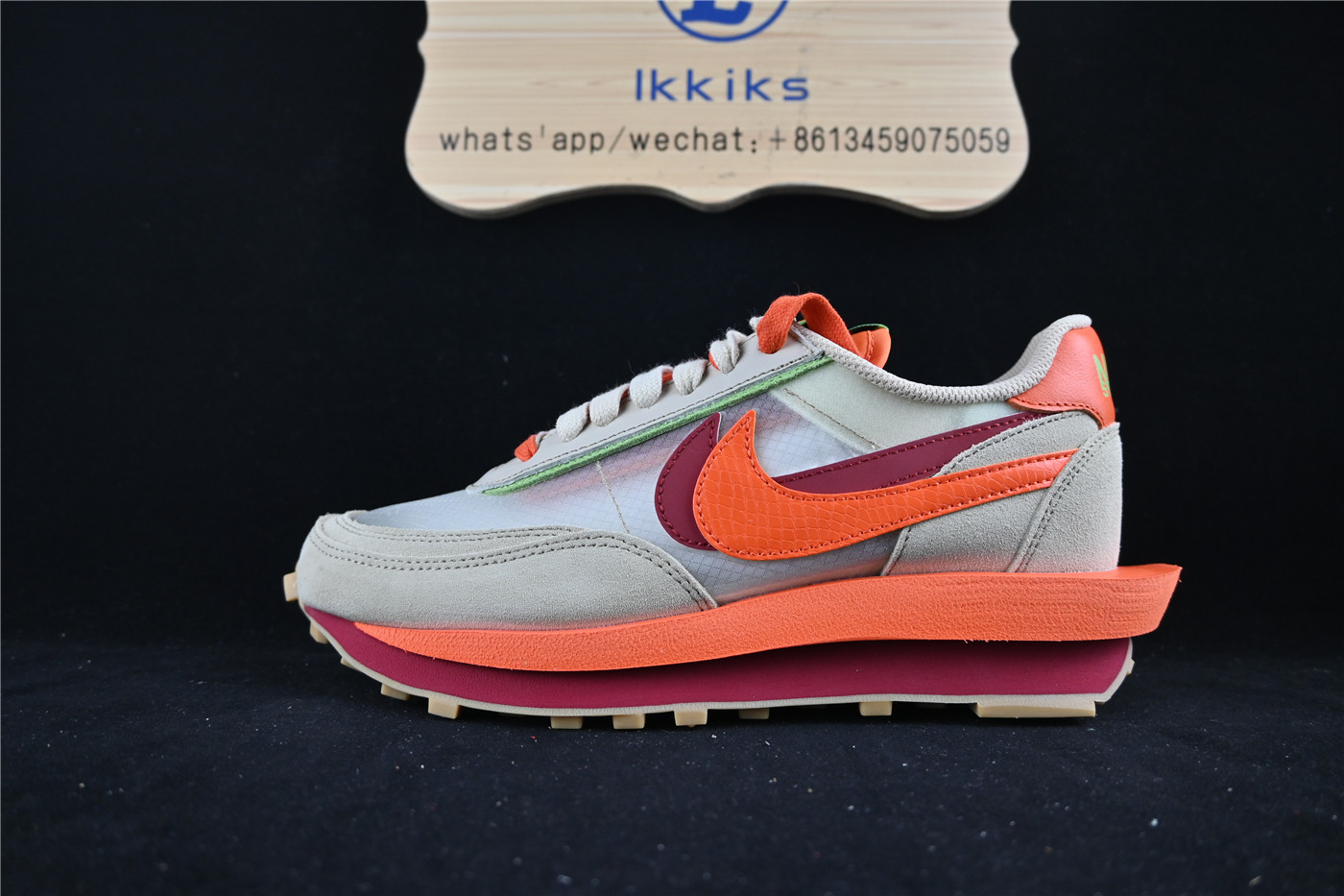 CLOT X SACAI X NIKE LDWAFFLE ORANGE BLAZE