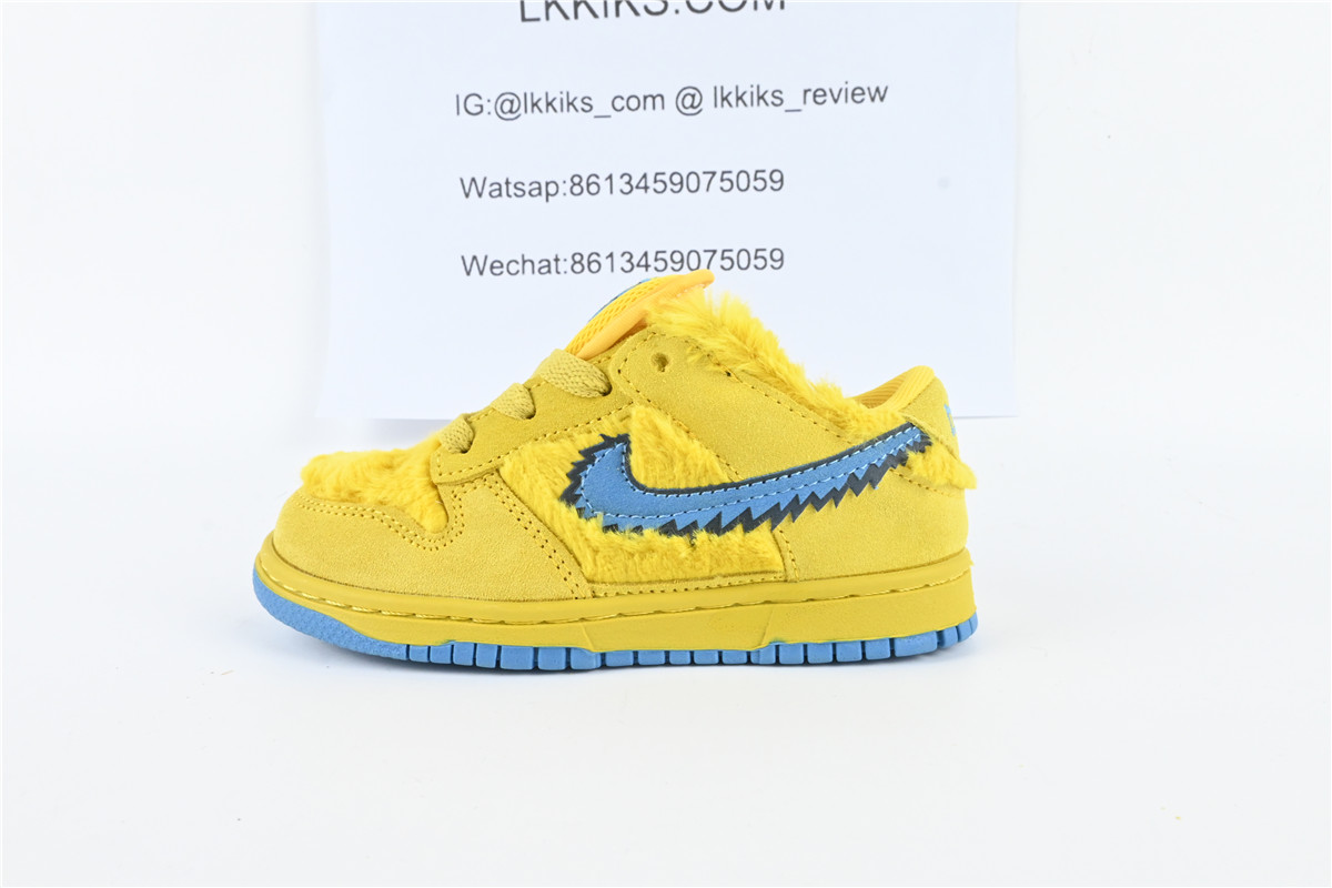 KID Nike SB Dunk Low Grateful Dead Bears Opti Yellow