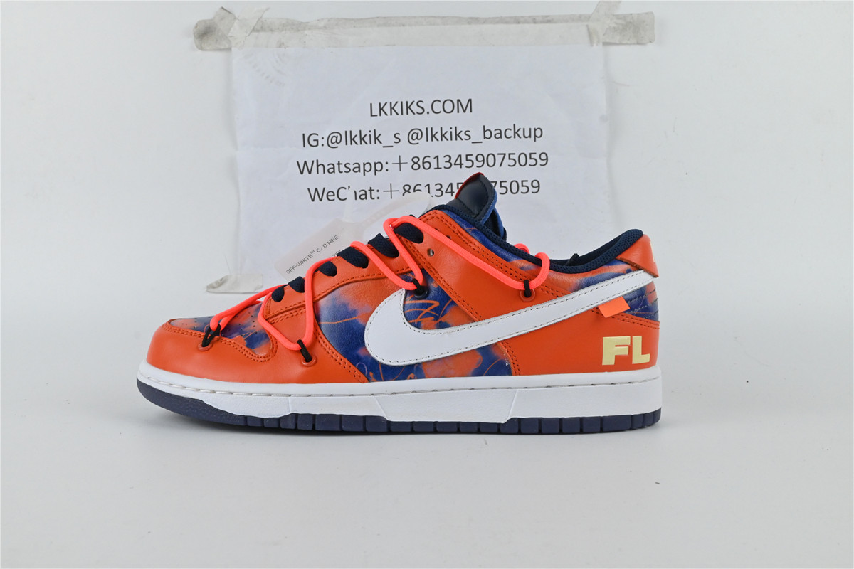 OFF-WHITE X Nike SB Dunk Low Orange Perple White